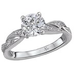 LaVie Peg Head Semi-Mount Diamond Ring 115423-RD100