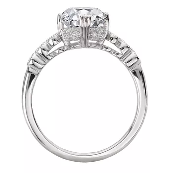 Triple Prong Diamond Engagement Ring 160320-OV200