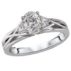LaVie 3 Stone Semi-Mount Diamond Ring 115463-OV075