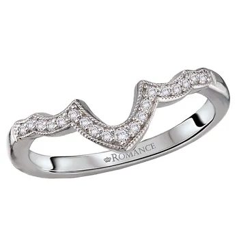 Diamond Curved Wedding Band 160301-MQ200W