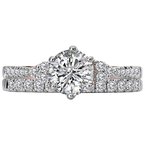 Romance Two Tone Semi-Mount Diamond Ring 160025-RD100TR