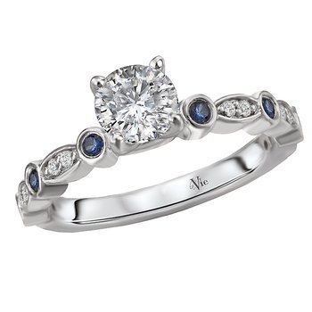 Diamond and Sapphire Semi Mount Ring 115475-RD075
