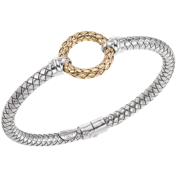 Yellow Gold Traversa Circle Sterling Traversa Spring Bangle Bracelet VHB 1601