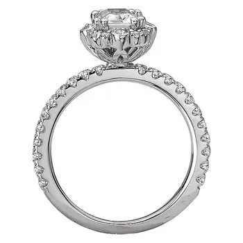 *** Lab Grown Diamond *** Halo Semi-Mount Diamond Ring 119161-EM100KLG