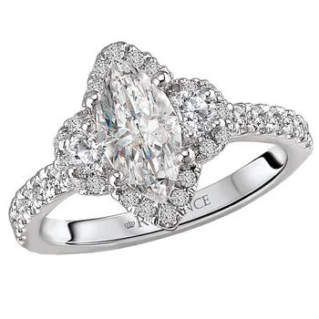 Halo Semi-Mount Diamond Ring 119147-MQ100K