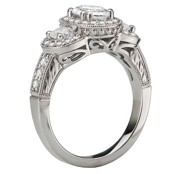 Halo Semi-Mount Diamond Ring 115253-100