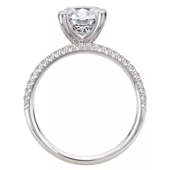 Split Row Lab Grown Diamond Semi-Mount Engagement Ring 160267-OV200LG
