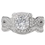 LaVie Halo Semi-Mount Diamond Ring 115001-100