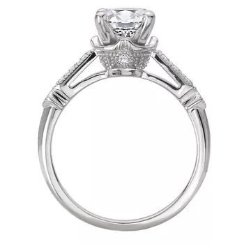 Art Deco Base Diamond Engagement Ring 160323-OV150