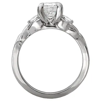 3 Stone Semi-Mount Diamond Ring 119140-RD100K