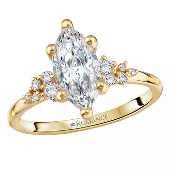 Semi-Mount Lab Grown Diamond Engagement Ring 160127-MQ150YLG