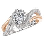 Romance Two Tone Semi-Mount Diamond Ring 117508-100TRK