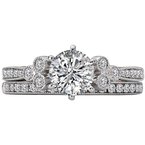 Romance Two Tone Semi-Mount Diamond Ring 160024-RD100TR