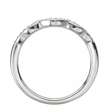 Diamond Curved Wedding Band 160301-200W