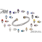 Alisa Carnelian cabochons Sterling Bracelet Tips VHB 932 CARN