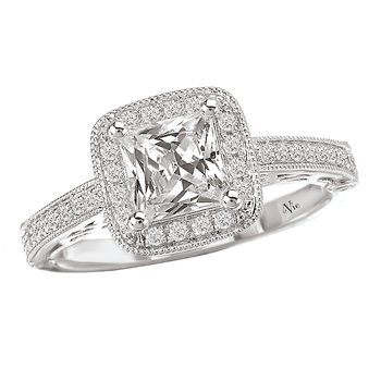 Halo Semi-Mount Diamond Ring 115073-100