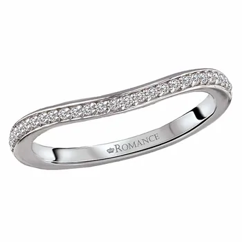 Curved Diamond Wedding Band 160271-200W