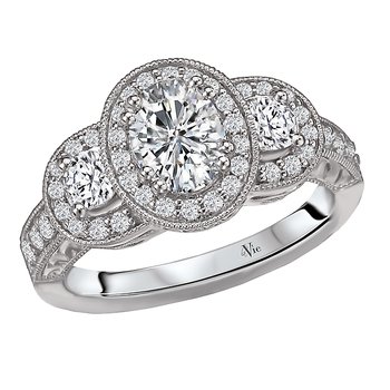 Halo Semi-Mount Diamond Ring 115253-100