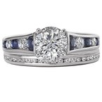 LaVie Sapphire and Diamond Semi-Mount Ring 115181-SAP
