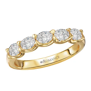 Oval Shaped Diamond Staight Front Wedding Band 160309-WY