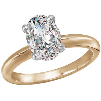 Solitaire Semi-Mount Diamond Engagement Ring 114002-OV150TYS