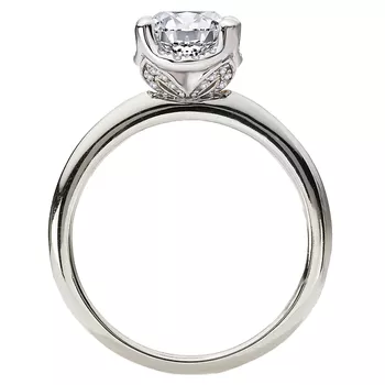 Hidden Halo Semi-Mount Diamond Engagement Ring 160370-OV200