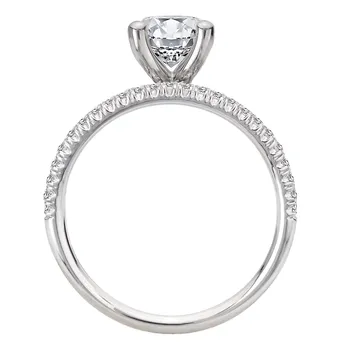 Split Row Semi-Mount Diamond Engagement Ring 160267-RD100