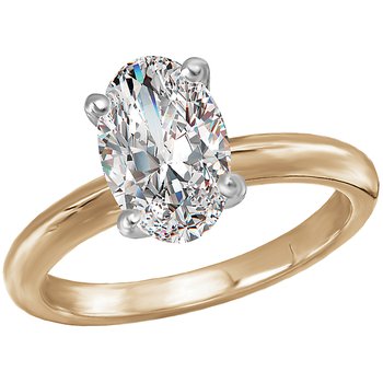 Solitaire Semi-Mount Diamond Engagement Ring 114002-OV175TYS