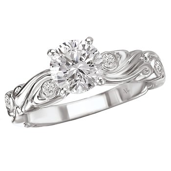 Peg Head Semi-Mount Diamond Ring 115017-S