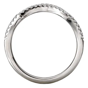 Diamond Curved Wedding Band 160177-100W