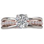 Romance Two Tone Semi-Mount Diamond Ring 160034-RD100TR