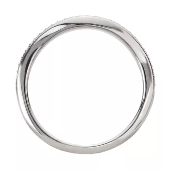 Straight Front Milgrain Design Nesting Band 160318-200W