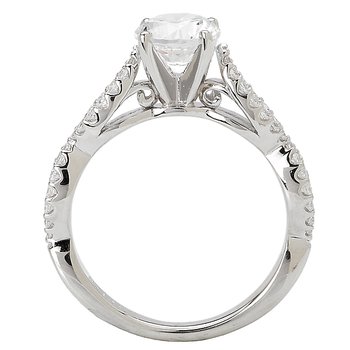 Braided Semi-Mount Diamond Ring 115166-S