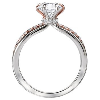 Two Tone Semi-Mount Diamond Ring 160034-RD100TR