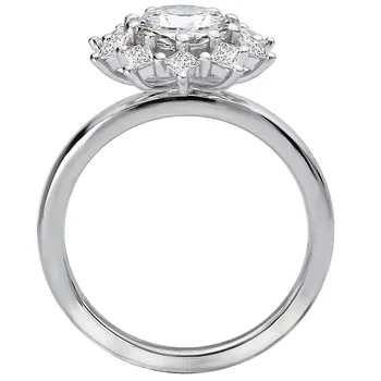 Halo Semi-Mount Diamond Ring 160044-RD100