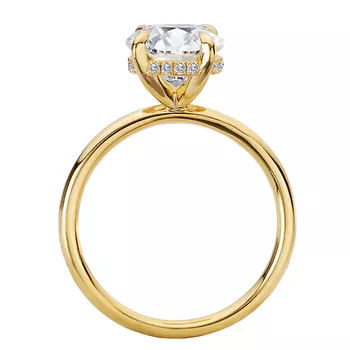 Lab Grown Diamond Hidden Halo Engagement Ring 160151-OV300YLG