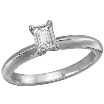 Solitaire Semi-Mount Diamond Engagement Ring 114004-EM050WS