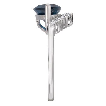 Silver and Topaz Crown Ring 711871-7W