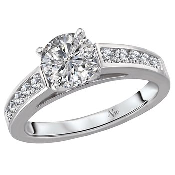 Peg Head Semi-Mount Diamond Ring 115104-S