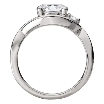 Diamond Wave Designed Semi-Mount Engagement Ring 160302-OV100