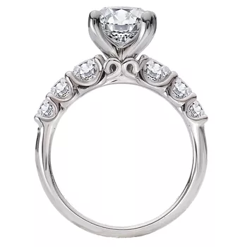 Semi-Mount Graduated Diamond Engagement Ring 160362-OV200