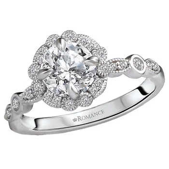 *** Lab Grown Diamond *** Classic Semi-Mount Diamond Ring 160028-RD100LG