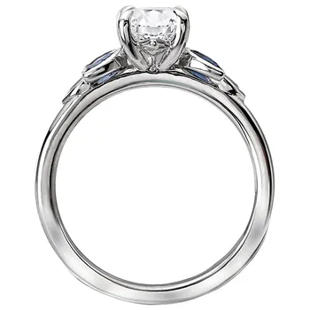 Sapphire and Diamond Semi-Mount Ring 119268-OV100K