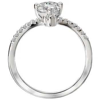 *** Lab Grown Diamond *** Diamond Semi-Mount Engagement Ring 160070-PS100LG