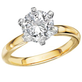 Solitaire Semi-Mount Diamond Ring 114001-6RD175TYS