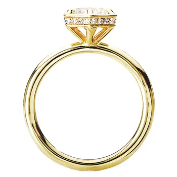 *** Lab Grown Diamond *** Diamond Semi-Mount Solitaire Engagement Ring 160135-HR100YLG