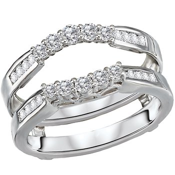 Diamond Wrap Wedding Band with Guard 113932-WRAP