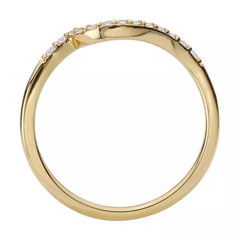 Wave Front Diamond Wedding Band 160340-OV150WY