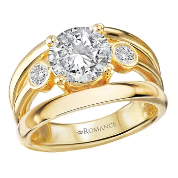 3 Row Shank Semi-Mount Diamond Ring 160280-RD200Y