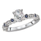 LaVie Diamond and Sapphire Semi Mount Ring 115475-OV075